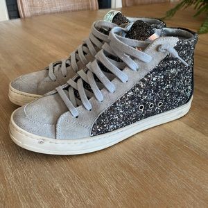 P448 glitter high top sneakers - size EU 38